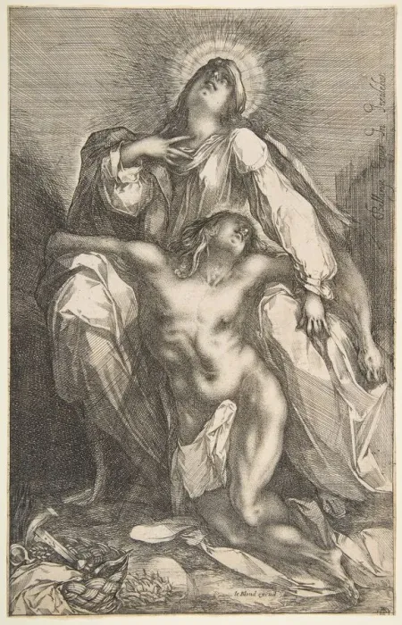 Framed Print : Pieta, 1612-16. Creator: Jacques Bellange Framed Print : Pieta, 1612-16. Creator: Jacques Bellange