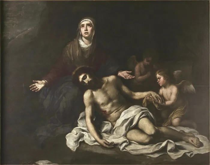 Framed Print : Pieta, 1668-1669. Creator: Murillo, Bartolome Esteban (1617-1682) Framed Print : Pieta, 1668-1669. Creator: Murillo, Bartolome Esteban (1617-1682)