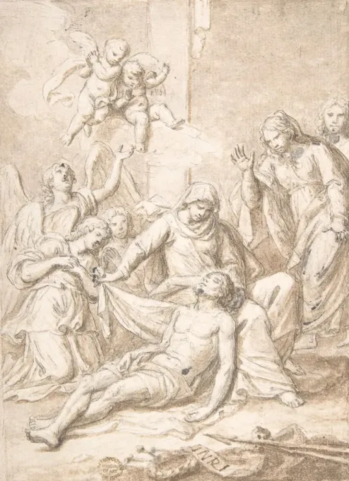 Framed Print : Pieta, 17th century. Creator: Anon