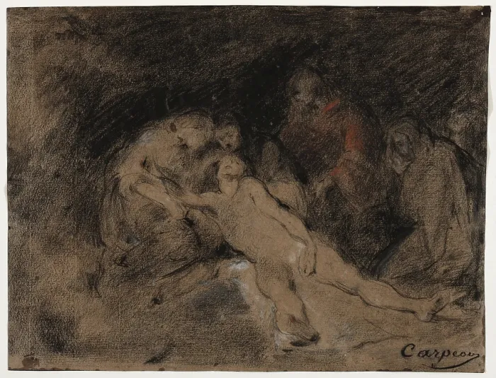Framed Print : Pieta, between 1827 and 1875. Creator: Jean-Baptiste Carpeaux Framed Print : Pieta, between 1827 and 1875. Creator: Jean-Baptiste Carpeaux