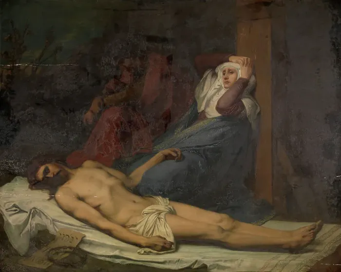 Framed Print : Pieta, 1866. Creator: Charles Verlat Framed Print : Pieta, 1866. Creator: Charles Verlat