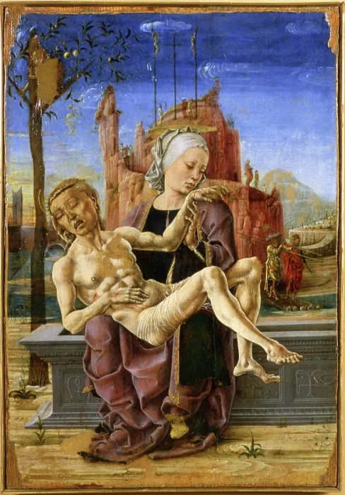 Framed Print : Pieta, c1460. Creator: Tura, Cosimo (before 1431-1495) Framed Print : Pieta, c1460. Creator: Tura, Cosimo (before 1431-1495)