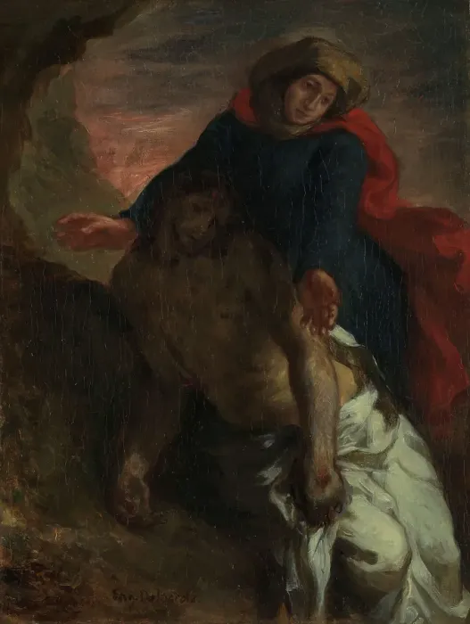 Framed Print : Pieta, c1850. Creator: Eugene Delacroix Framed Print : Pieta, c1850. Creator: Eugene Delacroix