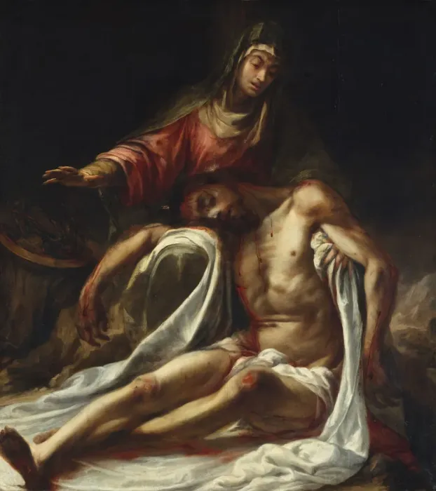 Framed Print : Pieta, ca. 1657-60. Creator: Juan de Valdes Leal Framed Print : Pieta, ca. 1657-60. Creator: Juan de Valdes Leal