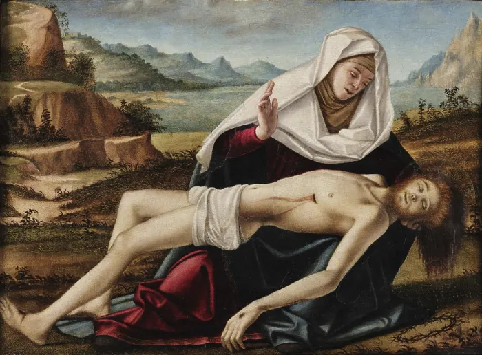 Framed Print : Pieta. Creator: Carpaccio, Vittore (1460-1526) Framed Print : Pieta. Creator: Carpaccio, Vittore (1460-1526)