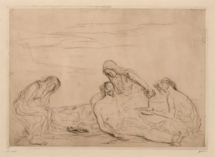 Framed Print : Pieta. Creator: Jean Louis Forain (French, 1852-1931) Framed Print : Pieta. Creator: Jean Louis Forain (French, 1852-1931)