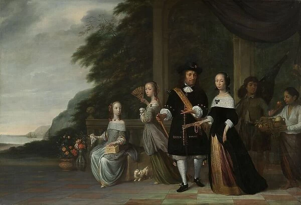 Pieter Cnoll, Cornelia van Nijenrode, their Daughters and Two Enslaved Servants, 1665. Creator: Jacob Jansz. Coeman