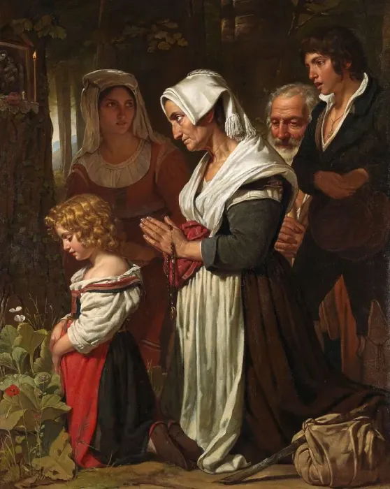 Framed Print : Piety, 1823. Creator: Cornelis Kruseman Framed Print : Piety, 1823. Creator: Cornelis Kruseman
