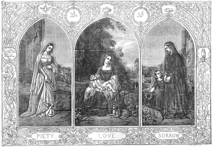 Framed Print : Piety - Love - Sorrow, 1854. Creator: Unknown Framed Print : Piety - Love - Sorrow, 1854. Creator: Unknown