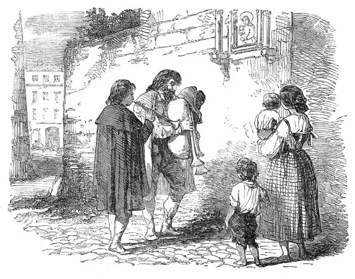 Framed Print : Pifferari, 1850. Creator: Unknown Framed Print : Pifferari, 1850. Creator: Unknown