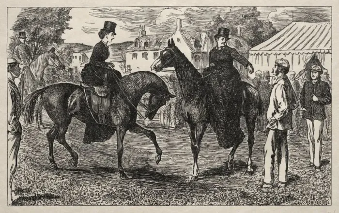 Framed Print : Why the Pifflers Lost their Return Match, 1865. Creator: George Louis Palmella Busson Du Maurier Framed Print : Why the Pifflers Lost their Return Match, 1865. Creator: George Louis Palmella Busson Du Maurier