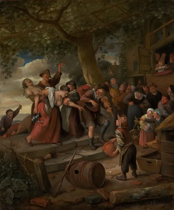 Framed Print : A Pig Belongs in the Sty, c1673-1675. Creator: Jan Steen Framed Print : A Pig Belongs in the Sty, c1673-1675. Creator: Jan Steen