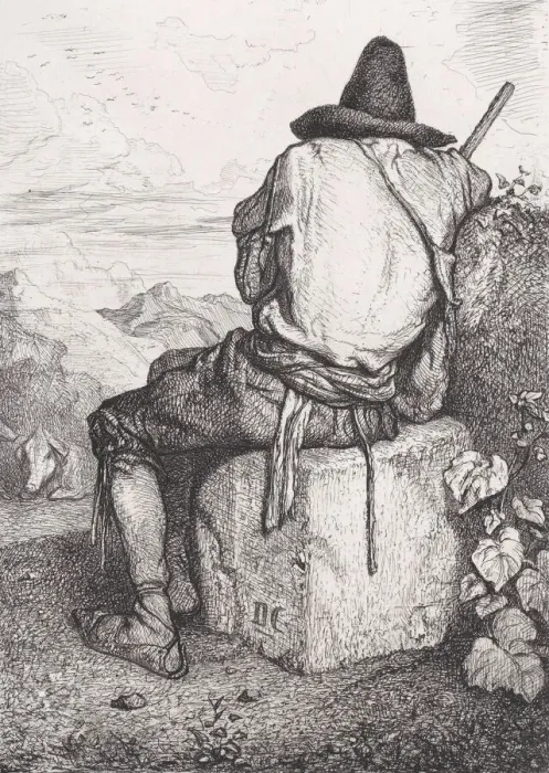 Framed Print : Pig Keeper, 1843. Creator: Alexandre Gabriel Decamps Framed Print : Pig Keeper, 1843. Creator: Alexandre Gabriel Decamps