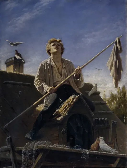 Framed Print : A pigeon fancier, 1874. Artist: Perov, Vasili Grigoryevich (1834-1882) Framed Print : A pigeon fancier, 1874. Artist: Perov, Vasili Grigoryevich (1834-1882)