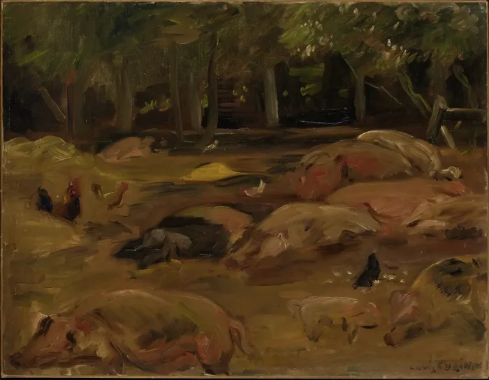 Framed Print : The Piggery, 1912. Creator: Lovis Corinth Framed Print : The Piggery, 1912. Creator: Lovis Corinth