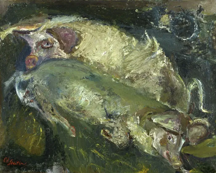 Framed Print : Pigs, 1941-1942. Creator: Chaim Soutine