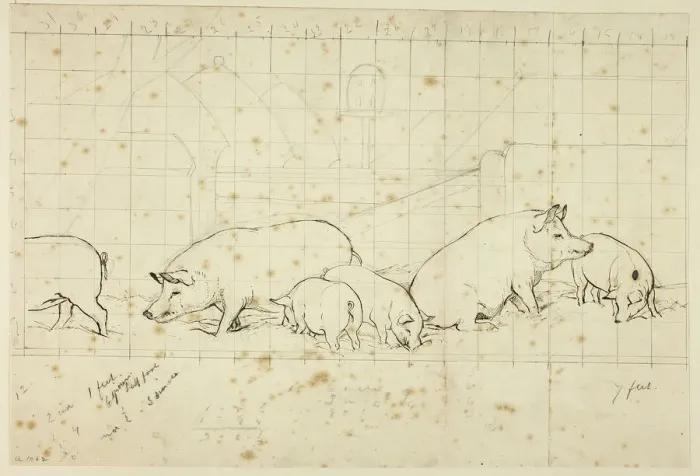 Framed Print : Pigs, n. d. Creator: Henry Stacy Marks Framed Print : Pigs, n. d. Creator: Henry Stacy Marks