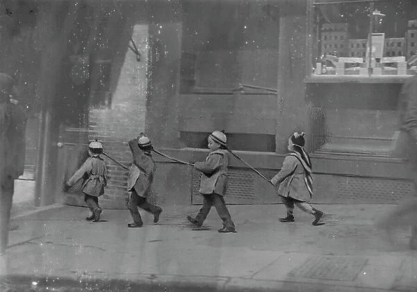 Pigtail parade, Chinatown, San Francisco, between 1896 and 1906. Creator: Arnold Genthe