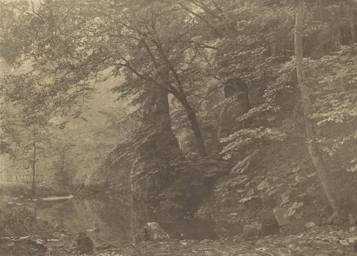 Framed Print : Pike Pool, 1880s, printed 1888. Creator: George Bankart Framed Print : Pike Pool, 1880s, printed 1888. Creator: George Bankart