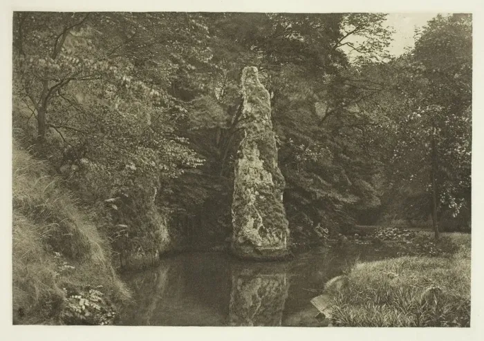 Framed Print : Pike Pool, Beresford Dale, 1880s. Creator: Peter Henry Emerson Framed Print : Pike Pool, Beresford Dale, 1880s. Creator: Peter Henry Emerson
