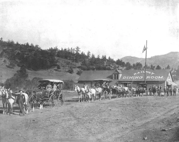 Framed Print : Pikes Peak Toll Road, Colorado, USA, c1900. Creator: Unknown Framed Print : Pikes Peak Toll Road, Colorado, USA, c1900. Creator: Unknown