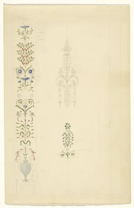 Framed Print : Pilast filling and two parts of pilasters, c.1835-c.1860. Creator: Workshop of Franz Jakob Kreuter Framed Print : Pilast filling and two parts of pilasters, c.1835-c.1860. Creator: Workshop of Franz Jakob Kreuter