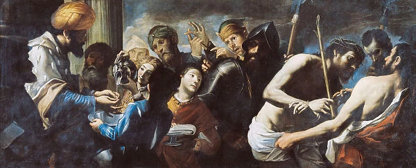 Pilate washes his hands (Christ before Pilate), c. 1640. Creator: Preti, Gregorio (1603-1672)