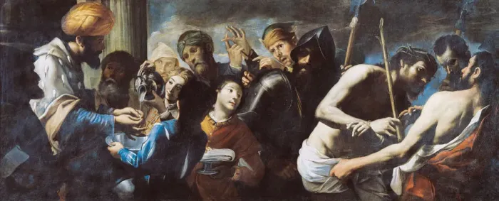 Framed Print : Pilate washes his hands (Christ before Pilate), c. 1640. Creator: Preti, Gregorio (1603-1672) Framed Print : Pilate washes his hands (Christ before Pilate), c. 1640. Creator: Preti, Gregorio (1603-1672)
