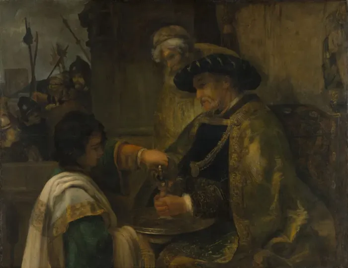 Framed Print : Pilate Washing His Hands, probably 1660s. Creator: Style of Rembrandt (Dutch, 17th century) Framed Print : Pilate Washing His Hands, probably 1660s. Creator: Style of Rembrandt (Dutch, 17th century)