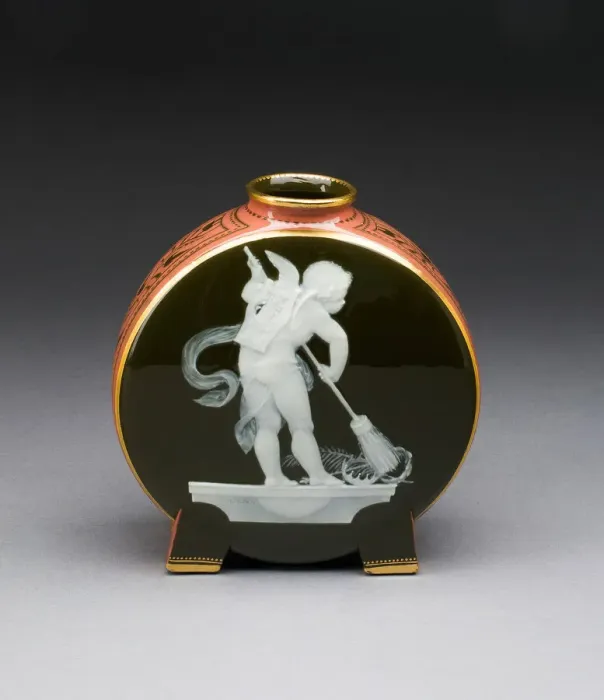 Framed Print : Pilgrim Bottle Vase, Stoke-on-Trent, 1880 / 90. Creator: Minton Framed Print : Pilgrim Bottle Vase, Stoke-on-Trent, 1880 / 90. Creator: Minton