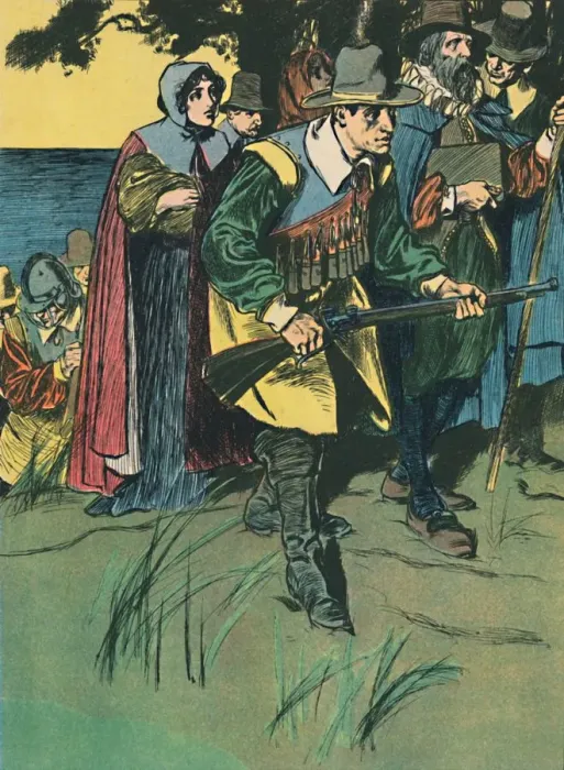 Framed Print : The Pilgrim Fathers Entering The New World, c1907 Framed Print : The Pilgrim Fathers Entering The New World, c1907