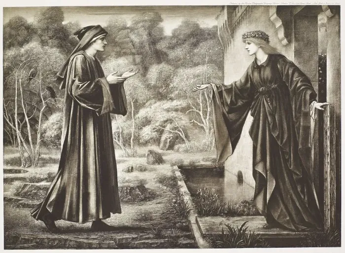 Framed Print : The Pilgrim at the Gate of Idleness, c1874-1884, (1900). Creator: Unknown Framed Print : The Pilgrim at the Gate of Idleness, c1874-1884, (1900). Creator: Unknown