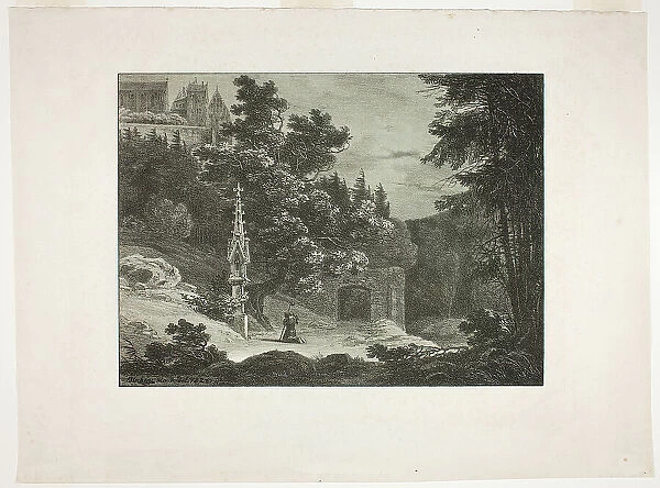 Pilgrim in the Woods, 1825. Creator: Karl Blechen