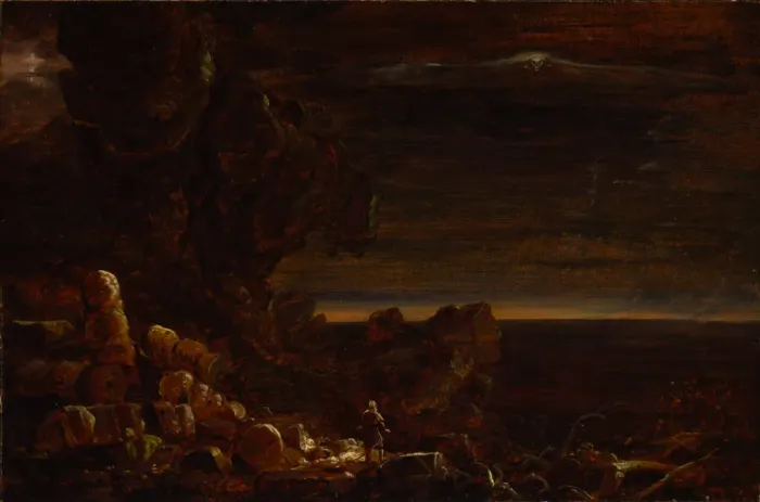 Framed Print : The Pilgrim of the World at the End of His Journey (study for the series Framed Print : The Pilgrim of the World at the End of His Journey (study for the series
