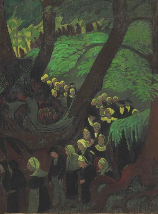 Framed Print : Pilgrimage, 1894. Creator: Serusier, Paul (1864-1927) Framed Print : Pilgrimage, 1894. Creator: Serusier, Paul (1864-1927)
