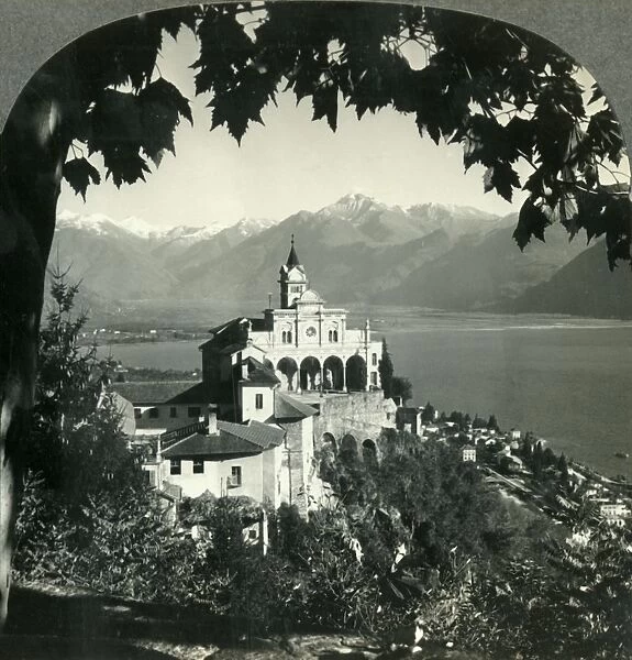 The Pilgrimage Church of Madonna del Sasso on Lake Maggiore near Locarno, Switzerland, c1930s