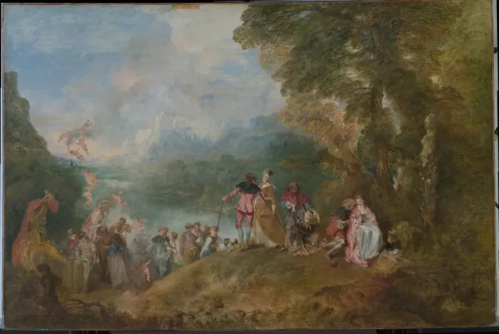 Framed Print : Pilgrimage to Cythera (Embarkation for Cythera), 1717. Artist: Watteau, Jean Antoine (1684-1721) Framed Print : Pilgrimage to Cythera (Embarkation for Cythera), 1717. Artist: Watteau, Jean Antoine (1684-1721)