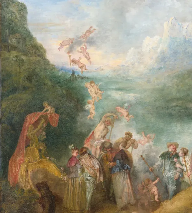 Framed Print : Pilgrimage to Cythera (Embarkation for Cythera) Detal: Putti, 1717. Artist: Watteau, Jean Antoine (1684-1721) Framed Print : Pilgrimage to Cythera (Embarkation for Cythera) Detal: Putti, 1717. Artist: Watteau, Jean Antoine (1684-1721)