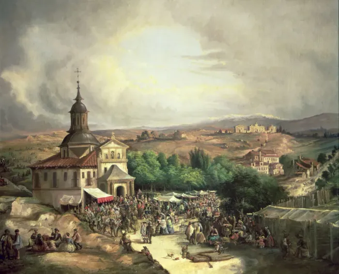 Framed Print : Pilgrimage to the hermitage of San Isidro in Madrid