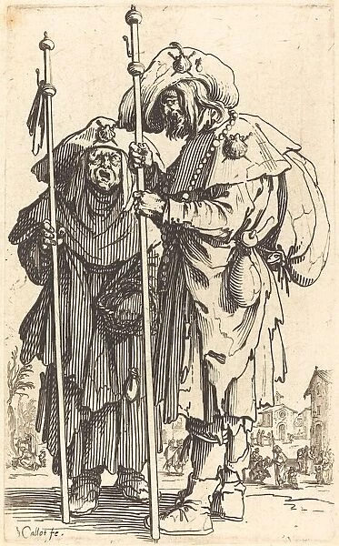 The Two Pilgrims, c. 1622. Creator: Jacques Callot