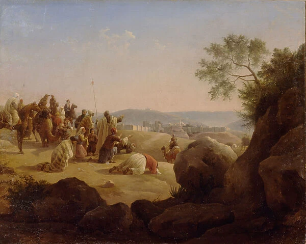 Pilgrims Before Jerusalem, 1831. Artist: Chernetsov, Nikanor Grigoryevich (1805-1879)