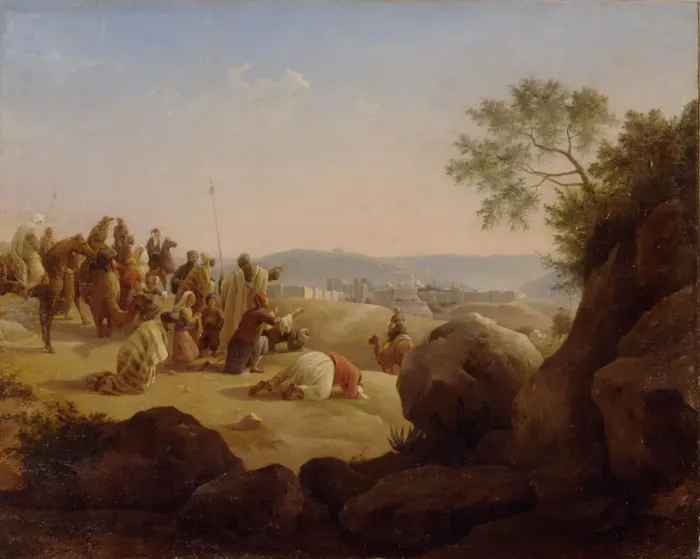 Framed Print : Pilgrims Before Jerusalem, 1831. Artist: Chernetsov, Nikanor Grigoryevich (1805-1879) Framed Print : Pilgrims Before Jerusalem, 1831. Artist: Chernetsov, Nikanor Grigoryevich (1805-1879)