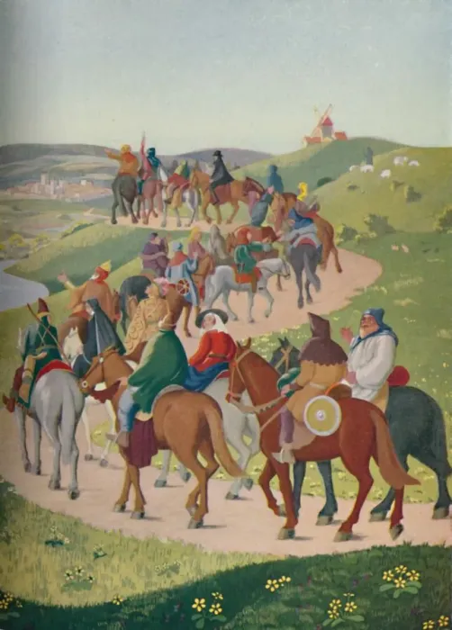 Framed Print : The Pilgrims Riding Towards Canterbury, (c1950). Creator: Donald Craig Framed Print : The Pilgrims Riding Towards Canterbury, (c1950). Creator: Donald Craig