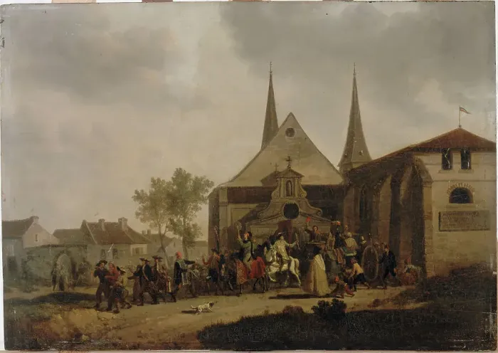 Framed Print : Pillage d'une église pendant la Révolution, c1793. Creator: Jacques François Joseph Swebach-Desfontaines Framed Print : Pillage d'une église pendant la Révolution, c1793. Creator: Jacques François Joseph Swebach-Desfontaines