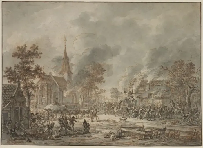 Framed Print : Pillaging Soldiers, 1794. Creator: Dirk Langendijk (Dutch, 1748-1805) Framed Print : Pillaging Soldiers, 1794. Creator: Dirk Langendijk (Dutch, 1748-1805)