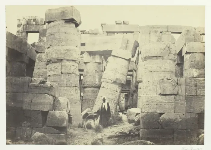 Framed Print : Pillars in the Great Hall, Karnac, 1857. Creator: Francis Frith Framed Print : Pillars in the Great Hall, Karnac, 1857. Creator: Francis Frith