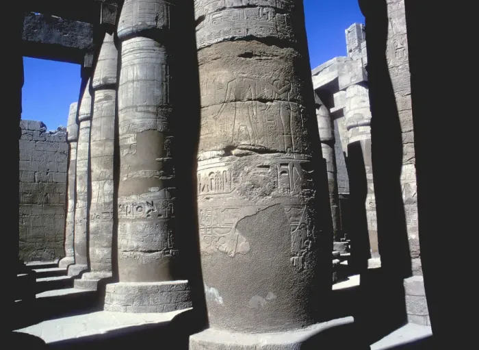 Framed Print : Pillars in the Great Hypostyle Hall, Temple of Amun, Karnak, Egypt, 14th-13th century BC Framed Print : Pillars in the Great Hypostyle Hall, Temple of Amun, Karnak, Egypt, 14th-13th century BC