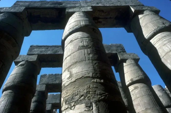Framed Print : Pillars in the Great Hypostyle Hall, Temple of Amun, Karnak, Egypt, 14th-13th century BC Framed Print : Pillars in the Great Hypostyle Hall, Temple of Amun, Karnak, Egypt, 14th-13th century BC