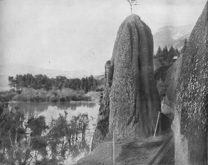 Framed Print : Pillars of Hercules, Columbia River, c1897. Creator: Unknown Framed Print : Pillars of Hercules, Columbia River, c1897. Creator: Unknown