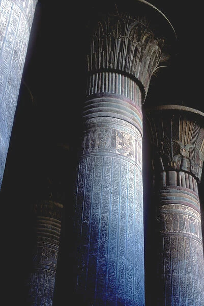 Pillars in the Hypostyle Hall, Temple of Khnum, Ptolemaic & Roman Periods